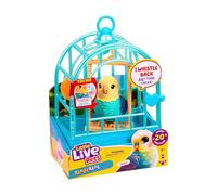 Little Live Pets My Really Real Bird & Cage - Indie, Interactive, Realistic Pet Bird, 20+ Sounds & Reactions (25cm/9,8in Cage, 10,9cm/4,3in Bird), Records & Repeats or Whistles Back, Carry & Display