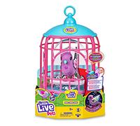 Little Live Pets - Parlanchines Birds Cage, Interactive Pet with 20+ Sounds and Reactions, Repeat What You Say, with Storage Box, for Boys and Girls Ages 5, Famous (LPB15000)