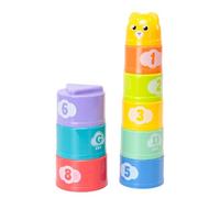 Little Lotus 9-Piece Stacking Toys - Baby Toys Stacking Cups for Early Learning Activity, Measure, Number & Alphabet Letter Recognition - Stacking toy for Baby, Toddler & Kids - Shape Design
