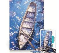 Little Love Boat Anime 1000 Pieces Puzzles for Adults Serene Game Quality Print Pattern Build Home Display (50x75cm)