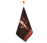 Little Man Candle Lamp Hand Towels for Bathroom, 1 Kitchen Towel, Super Absorbent and Quick Dry, Microfiber Cleaning Rags with Hanging Loop, Essential Items from