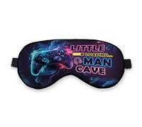 Little Man Cave Mask Eye Mask for Boys Kids Teens Girls, Gamer Eye Mask, Silk Blackout Eye Mask for Sleeping, Watercolor Game Theme Adjustable Straps Soft Lightweight Sleep Mask