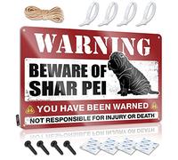 Little Man Cave Sign Beware Of Shar Pei Tin Sign Outdoor Funny Metal Sign Funny Room Decor(20X30CM)
