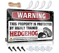 Little Man Cave Sign Warning This Property Is Protected By A Highly Trained Hedgehog Sign Man Cave Signs And Decor Funny House Signs(30X40CM)
