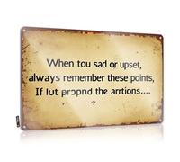 Little Man Cave Sign When Sad Or Upset, Remember These Points Tin Sign Small Sign Funny Street Signs(20X30CM)