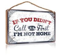 Little Man Cave Wood Signs If You Didn'T Call First I'M Not Home Wooden Sign Decorative Hanging Sign Vintage Wall Decor(15X28CM)