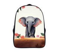 Little Man Holding A Candle Lamp Laptop Backpack for Men & Women Travel Daypack with Pockets, Work Bag for Office 16 In, Lucky Elephant, 40x28x16cm