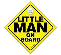 Little MAN On Board Car Sign Suction Cup Car Window Sign For Little Men