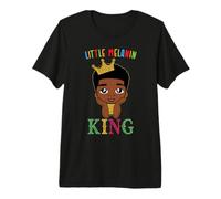 Little Melanin King Black History Month Juneteenth Afro Boy Premium T-Shirt