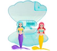 Little Mermaid Pool Toy Shell,Pool Diving Toy,Blue Mermaid Diving Toys for Swimming Pool Accessories Kids Pool Games Toys,Girls Mermaids Interactive Swim Training Set Water Toy Gifts for Kids Aged 5+