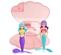 Little Mermaid Pool Toy Shell,Pool Diving Toy,Pink Mermaid Diving Toys for Swimming Pool Accessories Kids Pool Games Toys,Girls Mermaids Interactive Swim Training Set Water Toy Gifts for Kids Aged 5+