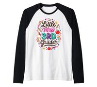 Little Miss 3rd Grader Back to School Girls Raglan Baseball Tee