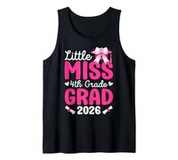 Little Miss 4th Grade Grad Fourth Grade Graduation 2026 Girl Tank Top