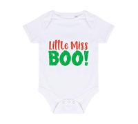Little Miss Boo Halloween Statement Baby Grow Vest, 6-12 Months, White