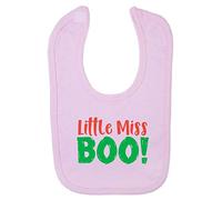 Little Miss Boo Halloween Statement Cotton Baby bib - Pastel Pink