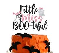 Little Miss Bootiful Cake Topper, A Little Boo is Almost Due, Happy Boo Day, Ghost Halloween Baby Shower 1st Birthday Party Decorations for Girls