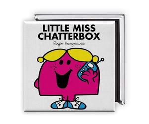 Little Miss Chatterbox Magnet - 2x2 Inch Glossy Rectangular Fridge Magnet | Official Mr Men Gift | Proudly Made in the UK | Fun Home or Office Accessory with Branded Packaging
