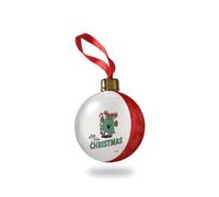 Little Miss Christmas Christmas Bauble - 8cm Tree Decoration with Gold Cap & Red Velvet Loop | Official Mr Men Ornament Festive Home Décor Keepsake