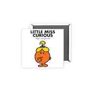 Little Miss Curious Magnet - 2x2 Inch Glossy Rectangular Fridge Magnet | Official Mr Men Gift | Proudly Made in the UK | Fun Home or Office Accessory with Branded Packaging