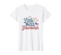 Little Miss Firecracker 4th of July T-Shirt