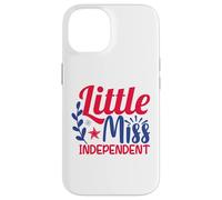Little Miss Independent Cute 4th of July Patriotic Case for iPhone 14