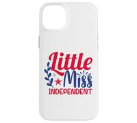 Little Miss Independent Cute 4th of July Patriotic Case for iPhone 14 Plus