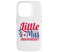 Little Miss Independent Cute 4th of July Patriotic Case for iPhone 14 Pro