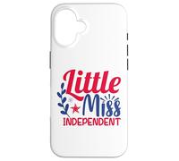 Little Miss Independent Cute 4th of July Patriotic Case for iPhone 16