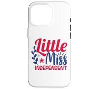Little Miss Independent Cute 4th of July Patriotic Case for iPhone 16 Pro