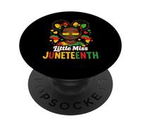 Little Miss Juneteenth Black African Freedom Day Princess PopSockets Adhesive PopGrip