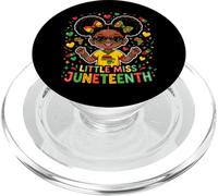 Little Miss Juneteenth Black African Freedom Day Princess PopSockets PopGrip for MagSafe