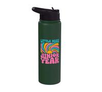 Little Miss Junior Year Groovy Back to School 11th Grade Stainless Steel Insulated Water Bottle