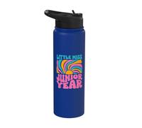 Little Miss Junior Year Groovy Back to School 11th Grade Stainless Steel Insulated Water Bottle