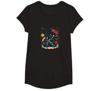 Little Miss Kindergarten K-Day Fun School Gift T-Shirt, Girls, Black, Large