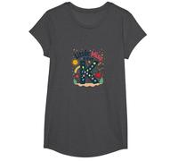 Little Miss Kindergarten K-Day Fun School Gift T-Shirt, Girls, Dark Heather Grey, Large
