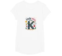Little Miss Kindergarten K-Day Fun School Gift T-Shirt, Girls, White, Large