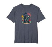 Little Miss Kindergarten K-Day Fun School Gift T-Shirt, Men's Big and Tall, Heather Blue, 5X Tall