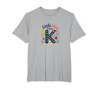 Little Miss Kindergarten K-Day Fun School Gift T-Shirt, Men's Big and Tall, Heather Grey, 2X Tall