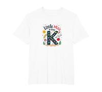Little Miss Kindergarten K-Day Fun School Gift T-Shirt, Men's Big and Tall, White, 6X Tall