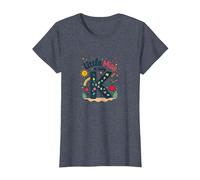 Little Miss Kindergarten K-Day Fun School Gift T-Shirt, Women, Heather Blue, XXL