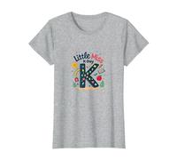 Little Miss Kindergarten K-Day Fun School Gift T-Shirt, Women, Heather Grey, 3XL