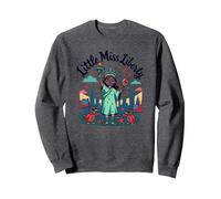Little Miss Liberty Sweatshirt, Adult Unisex, Dark Heather Grey, S