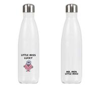 Little Miss Lucky Stainless Steel Water Bottle - 500ml | 26cm x 7cm Reusable Drink Bottle | Official Mr Men Gift | Proudly Printed in The UK | Eco-Friendly & Durable Design