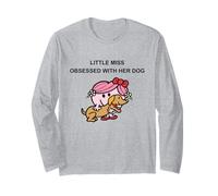 Little Miss Obsessed with Her Dog Funny Design Long Sleeve T-Shirt
