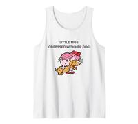 Little Miss Obsessed with Her Dog Funny Design Tank Top