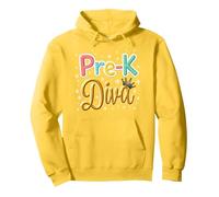 Little Miss Pre-K Diva | Preschool Princess Pullover Hoodie, Adult Unisex, Lemon, M