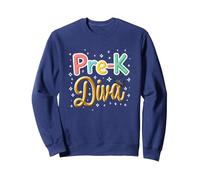 Little Miss Pre-K Diva | Preschool Princess Sweatshirt, Adult Unisex, Navy, XL