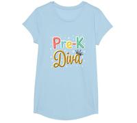Little Miss Pre-K Diva | Preschool Princess T-Shirt, Girls, Baby Blue, Large