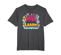 Little Miss Pre K Ready to Learn School Graphic T-Shirt, Men's Big and Tall, Dark Heather Grey, 2X Tall