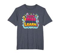 Little Miss Pre K Ready to Learn School Graphic T-Shirt, Men's Big and Tall, Heather Blue, 6X Tall